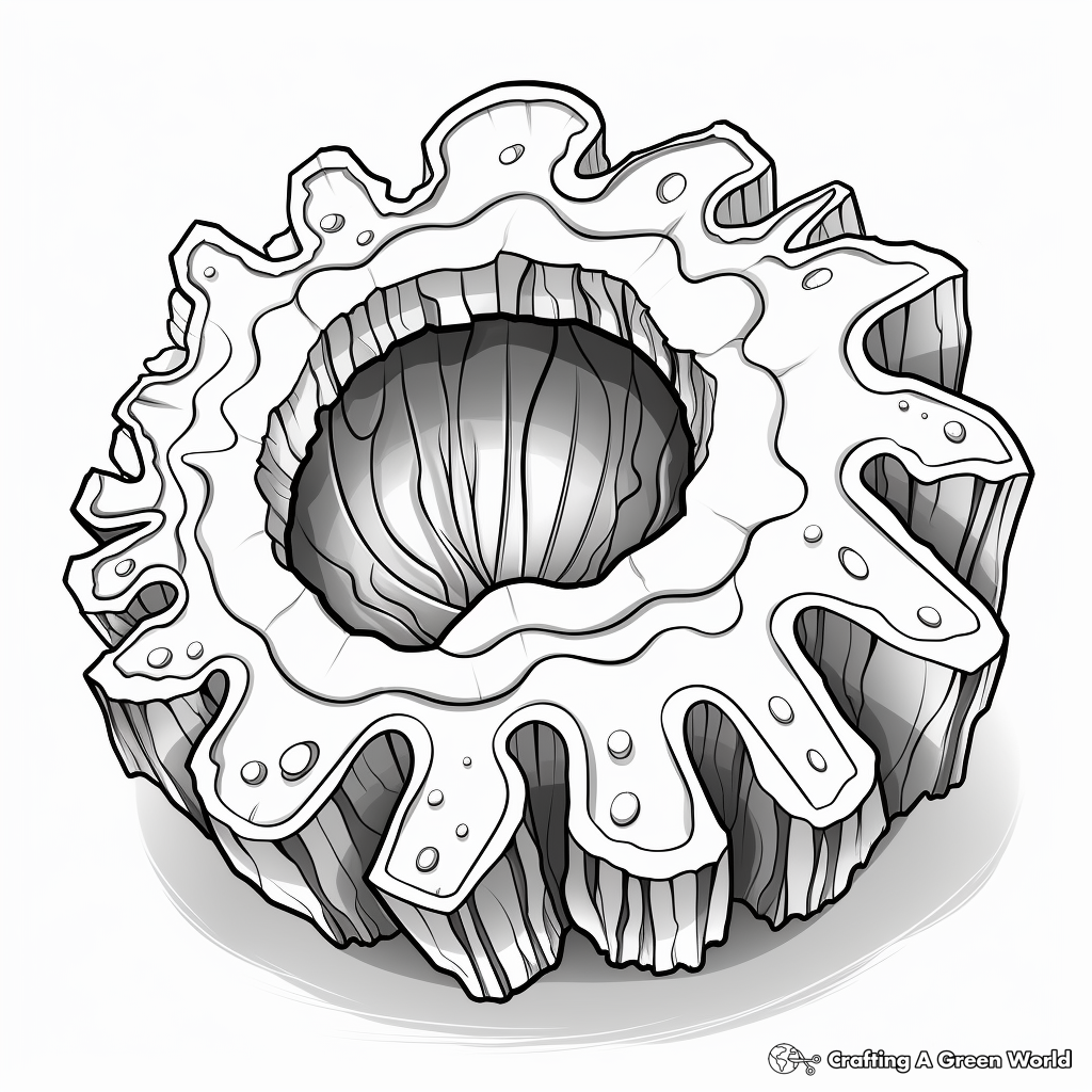 Detailed Calcite Geode Coloring Pages 2