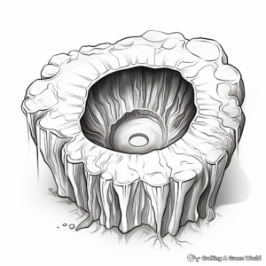 Detailed Calcite Geode Coloring Pages 3