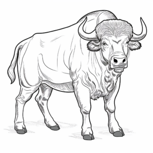 Detailed Cape Buffalo Coloring Pages 2