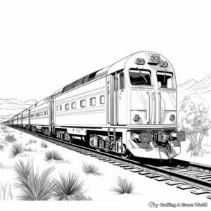 Detailed Cargo Train Coloring Pages 3