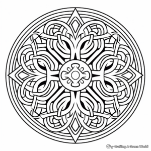 Detailed Celtic Mandala Coloring Pages for Adults 1