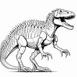 Detailed Ceratosaurus Anatomy Coloring Pages 4