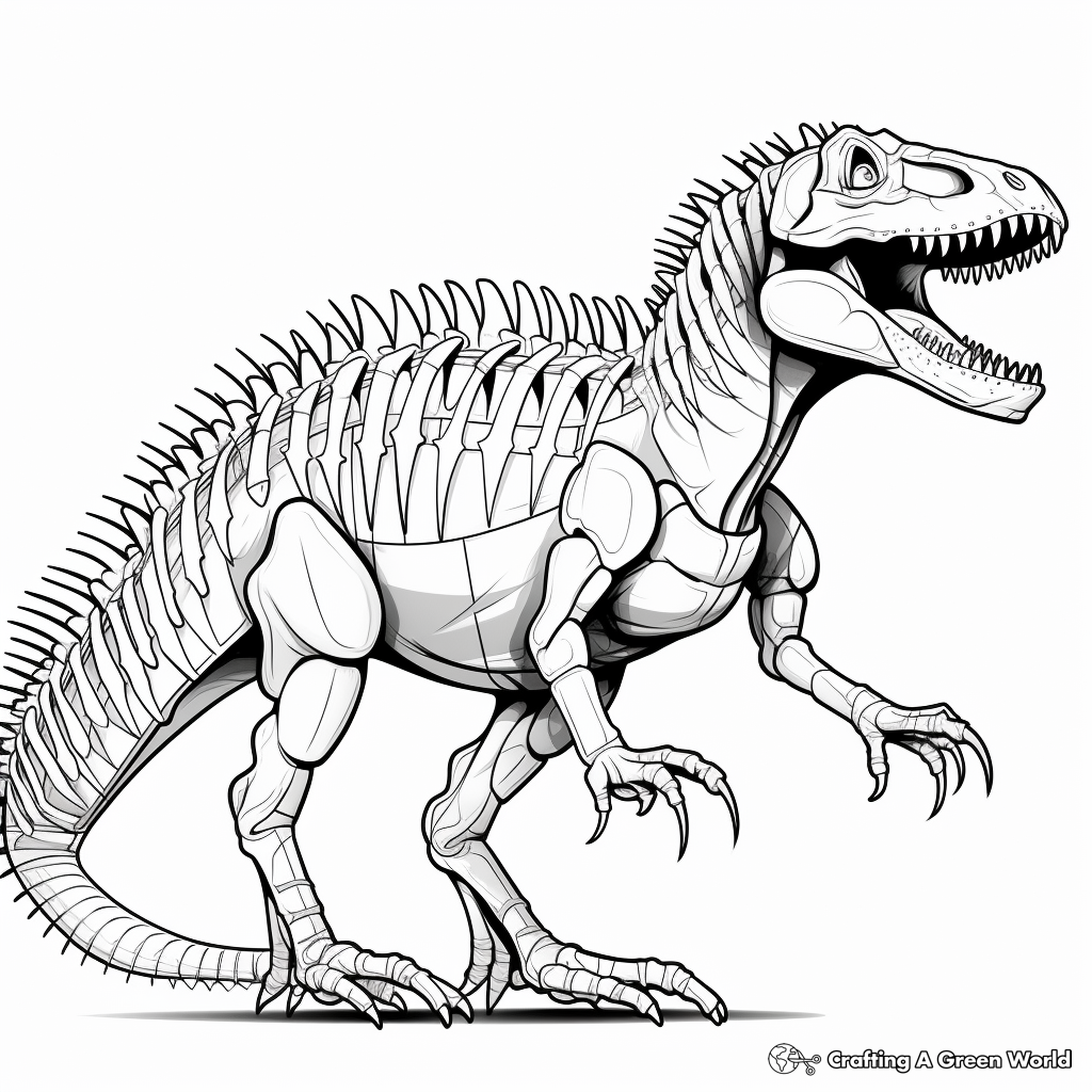 Detailed Ceratosaurus Anatomy Coloring Pages 4