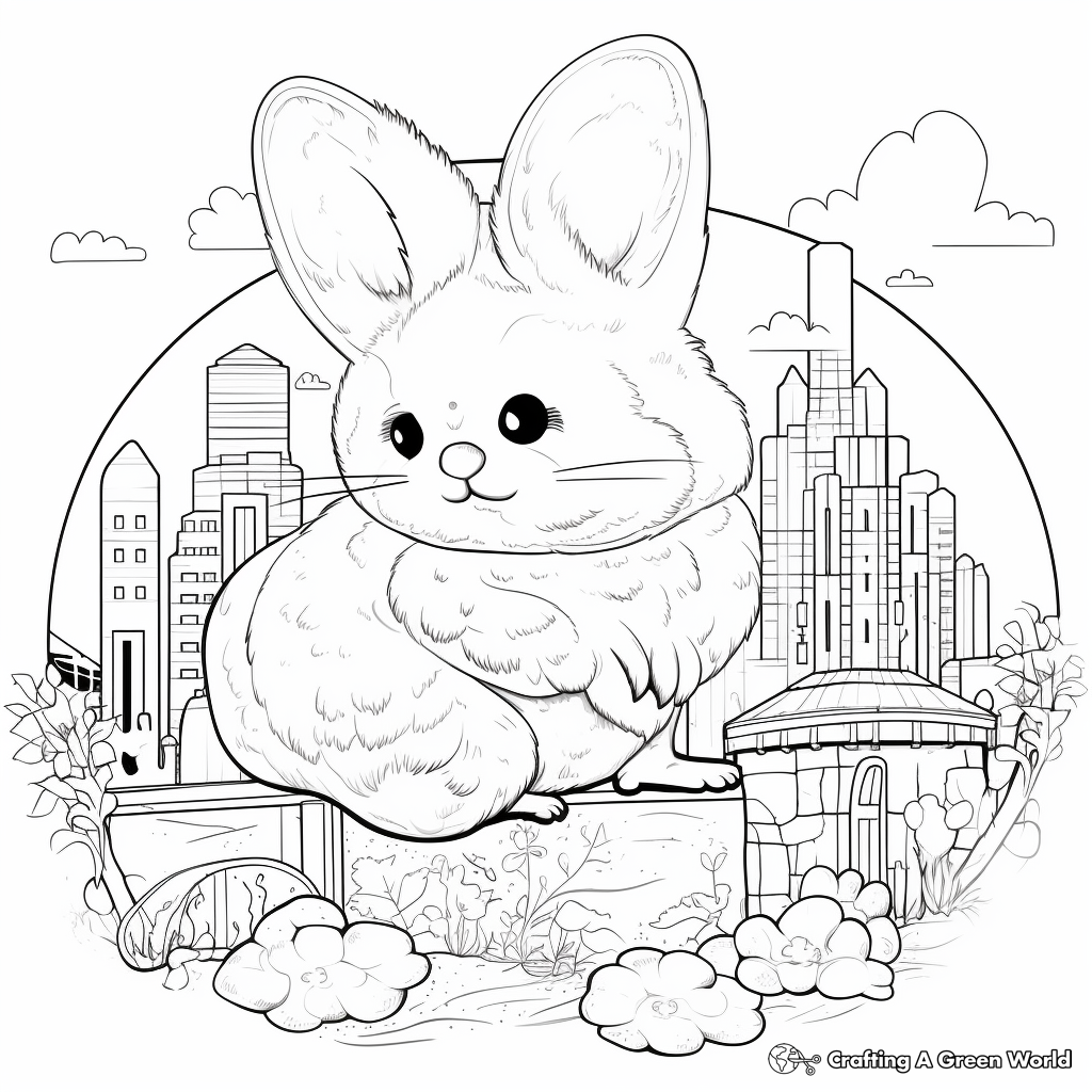 Detailed Chinchilla Habitat Coloring Pages 1