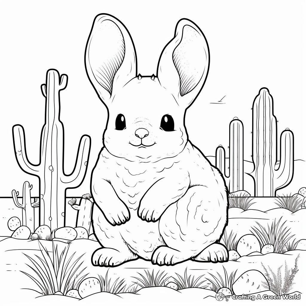 Detailed Chinchilla Habitat Coloring Pages 2