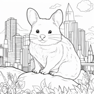 Detailed Chinchilla Habitat Coloring Pages 3