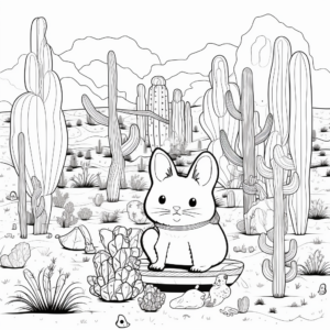 Detailed Chinchilla Habitat Coloring Pages 4