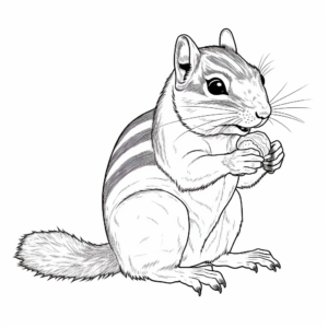 Detailed Chipmunk Anatomy Coloring Pages 1