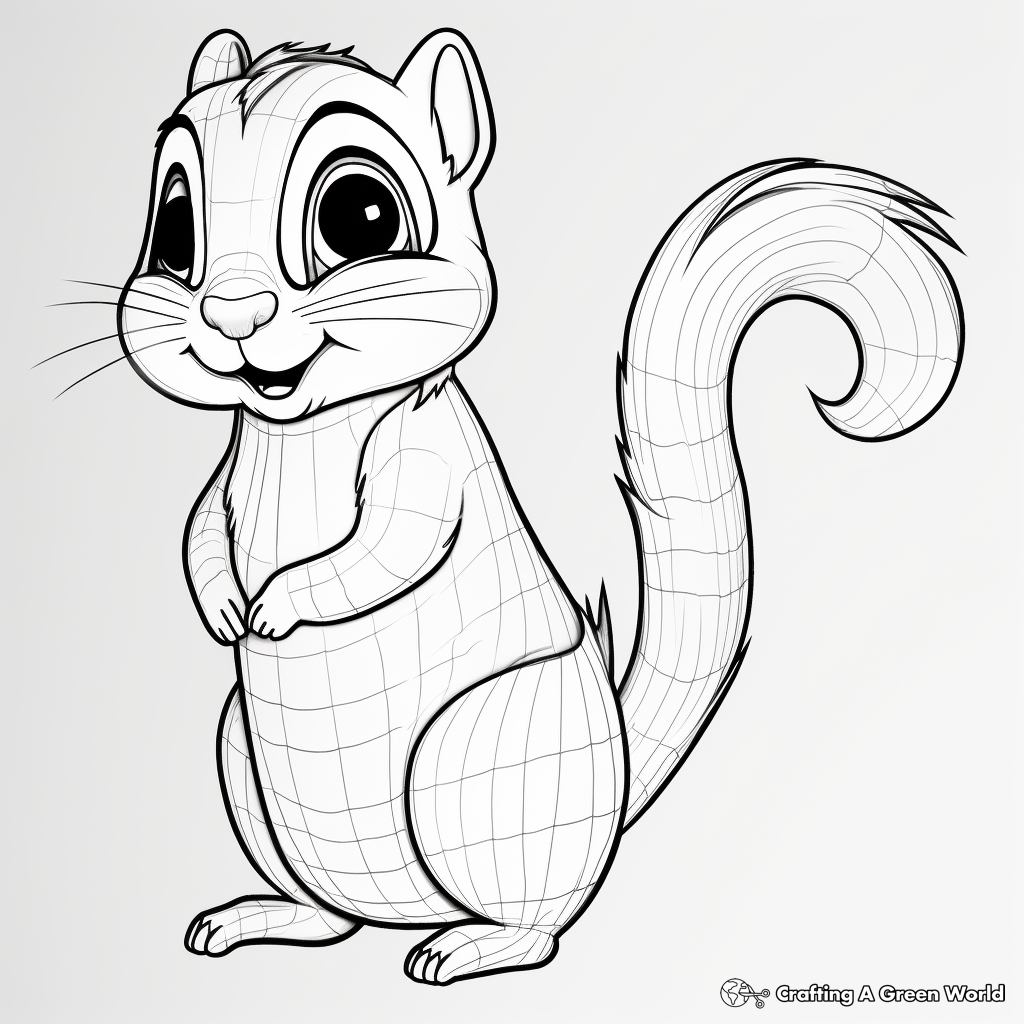 Detailed Chipmunk Anatomy Coloring Pages 2