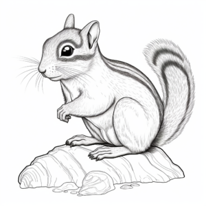 Detailed Chipmunk Anatomy Coloring Pages 3