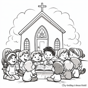 Detailed Church Service Ash Wednesday Coloring Pages 1