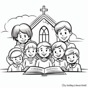 Detailed Church Service Ash Wednesday Coloring Pages 4