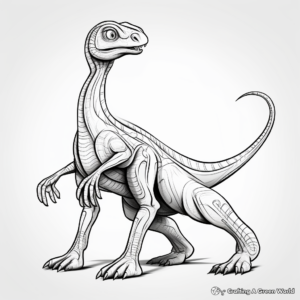 Detailed Compysognathus Dinosaur Coloring Pages 4