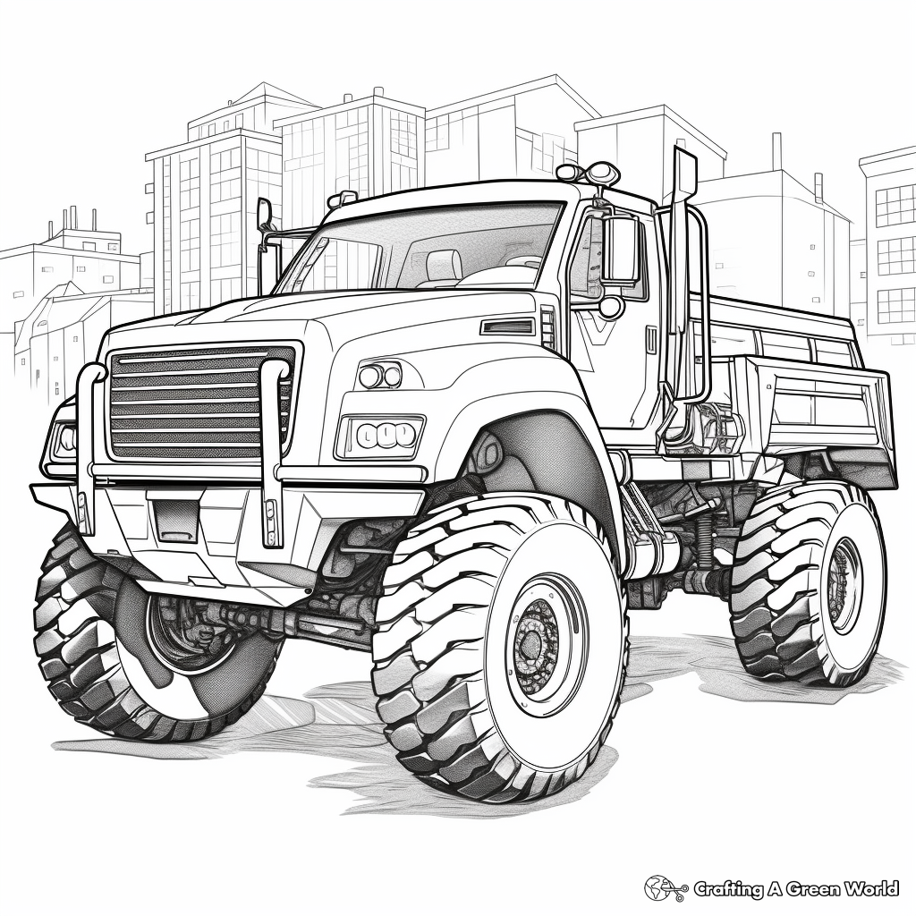 Detailed Construction Vehicle Coloring Pages 2
