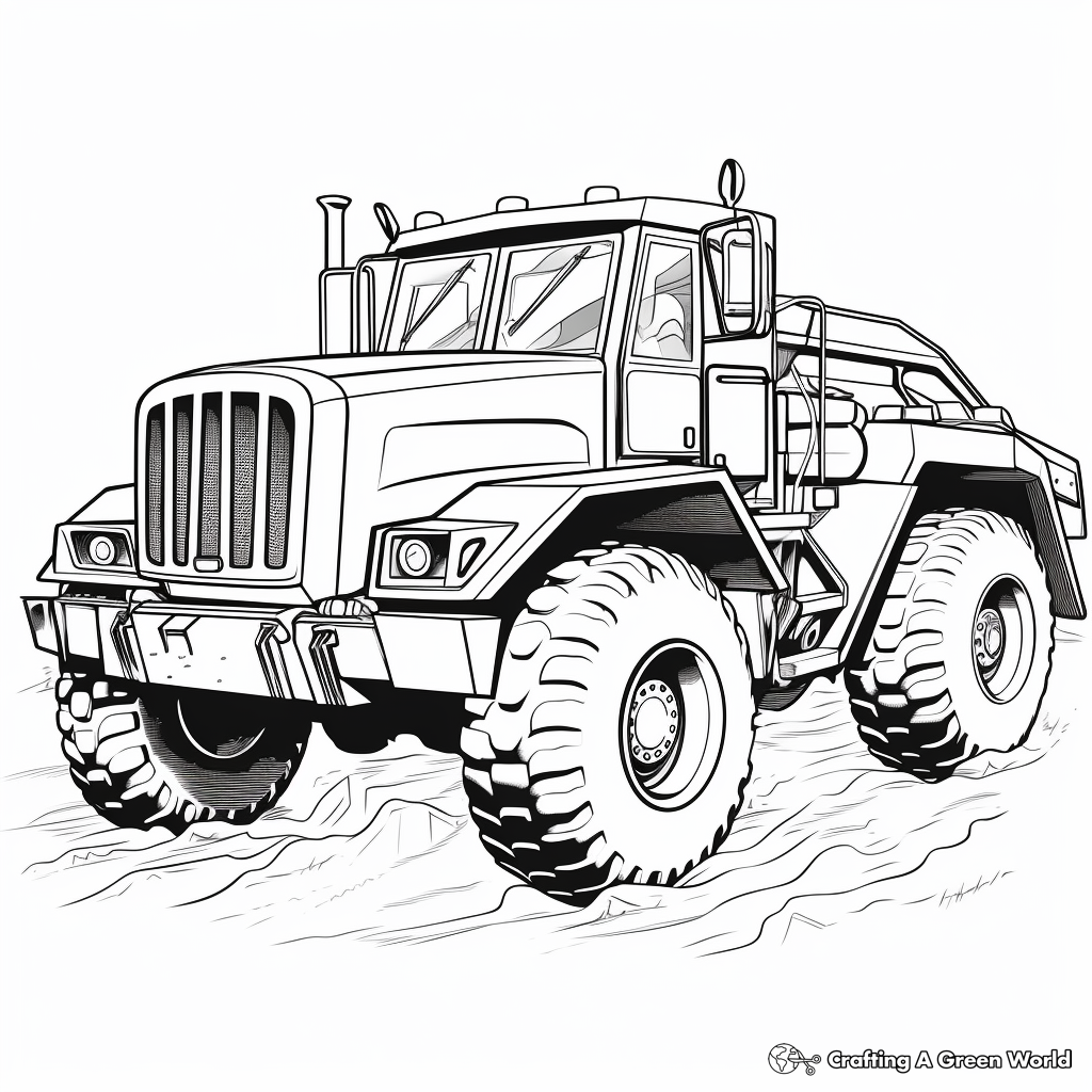Detailed Construction Vehicle Coloring Pages 3
