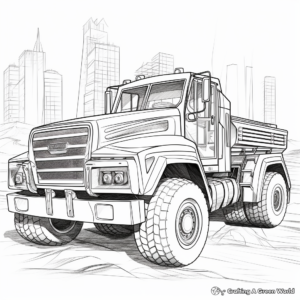 Detailed Construction Vehicle Coloring Pages 4