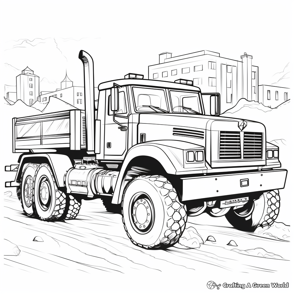 Detailed Construction Vehicle Coloring Pages 4