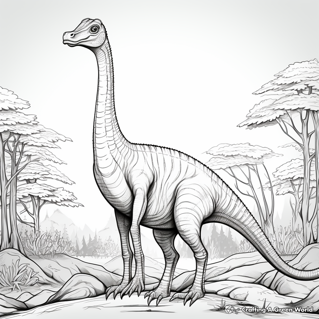 Detailed Corythosaurus Coloring Pages 1