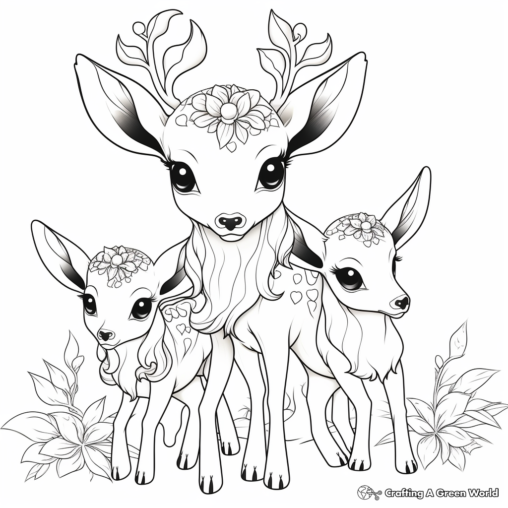 Detailed Deerling And Friends Coloring Pages 2