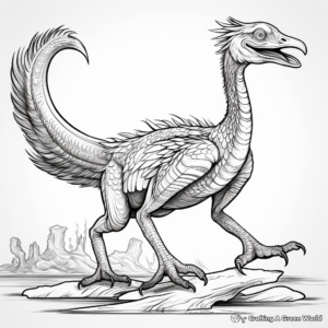 Detailed Deinonychus Coloring Pages for Adults 4