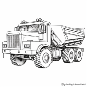 Detailed Dump Truck Coloring Pages 2