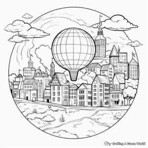Detailed Earth Geography Coloring Pages for Adults 3