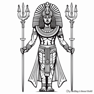 Detailed Egyptian God Coloring Pages 4