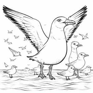 Detailed Flock of Seagulls Coloring Pages 2