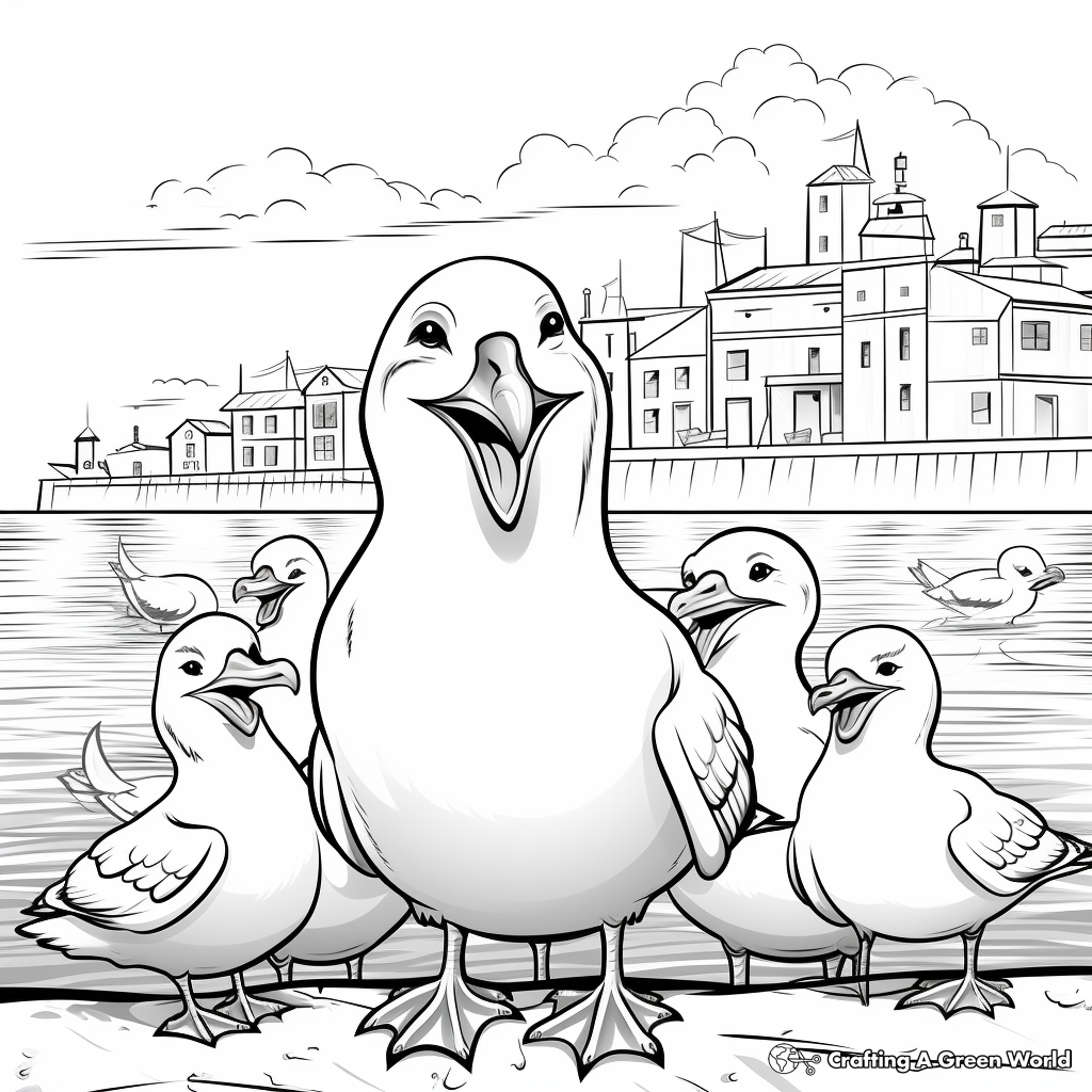 Detailed Flock of Seagulls Coloring Pages 3