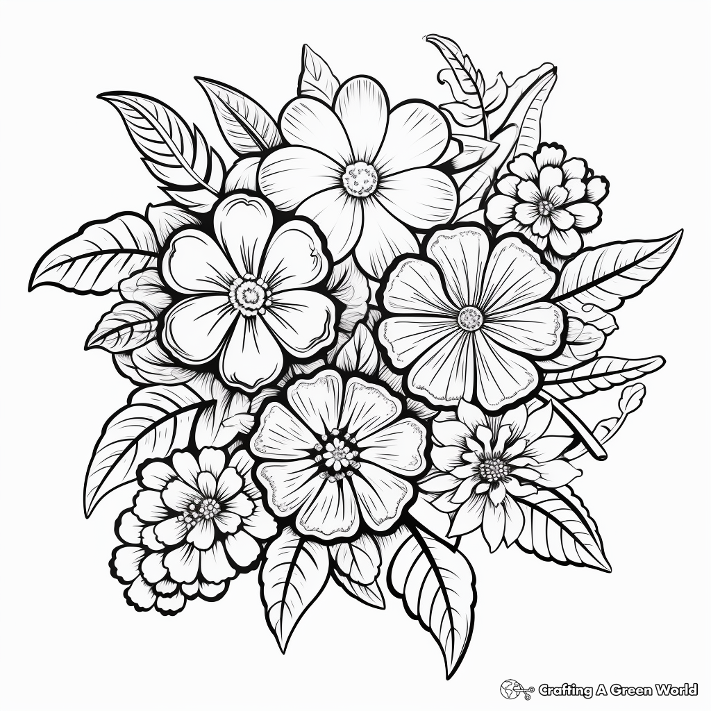 Detailed Floral Mandala Coloring Pages for Adults 1