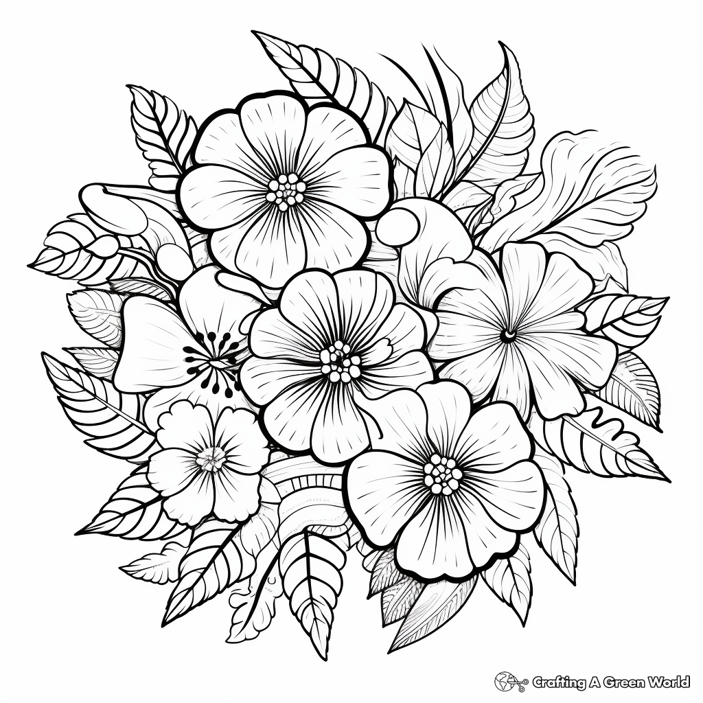 Detailed Floral Mandala Coloring Pages for Adults 4