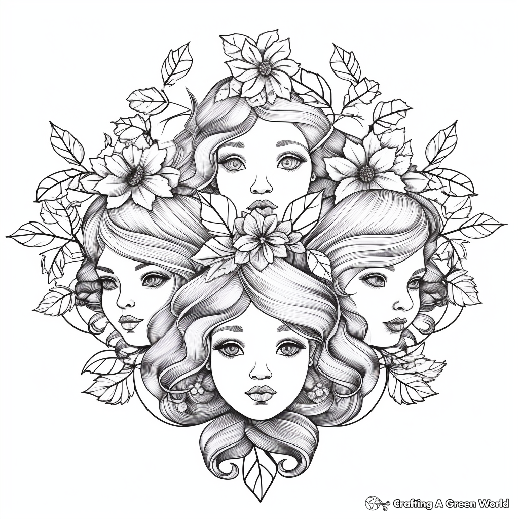 Detailed Four Seasons of the Year Coloring Pages 4