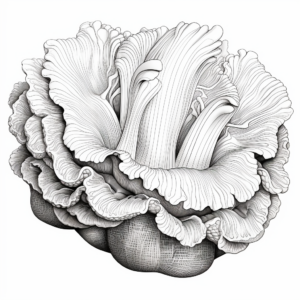 Detailed Giant Clam Coloring Pages for Adults 4