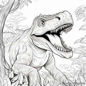 Detailed Giganotosaurus Coloring Pages for Adults 2