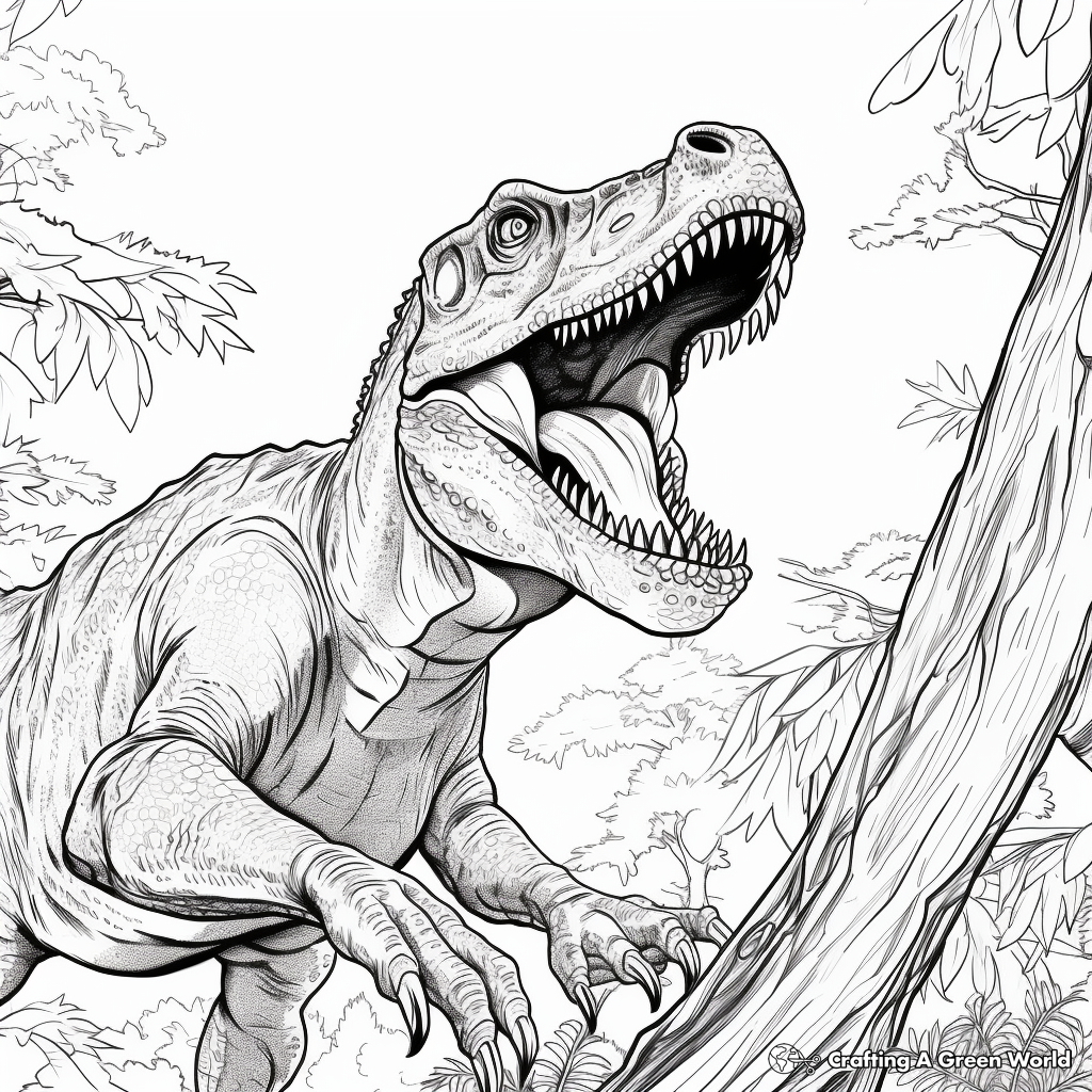 Detailed Giganotosaurus Coloring Pages for Adults 4