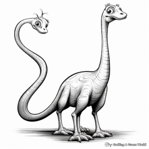 Detailed Giraffatitan Coloring Pages for Adults 1