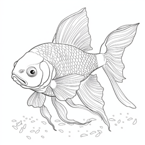 Detailed Goldfish Anatomy Coloring Pages 2
