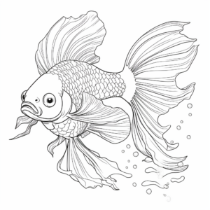 Detailed Goldfish Anatomy Coloring Pages 3