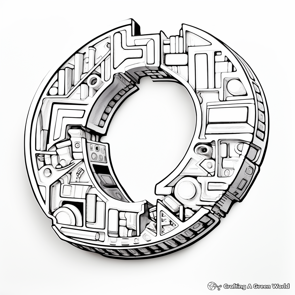 Detailed Horseshoe Magnet Coloring Pages 4
