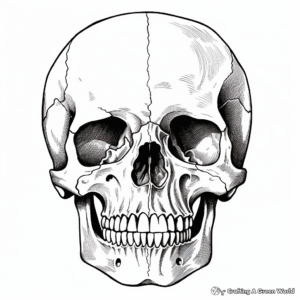 Detailed Human Skull Anatomy Coloring Pages 2