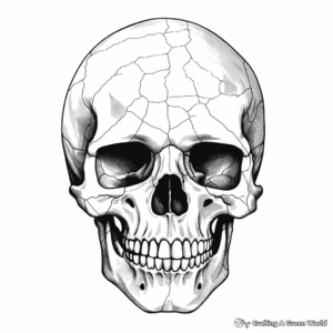 Detailed Human Skull Anatomy Coloring Pages 4