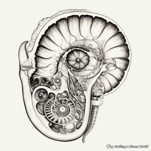 Detailed Inner Ear Coloring Pages for Biology Lovers 1