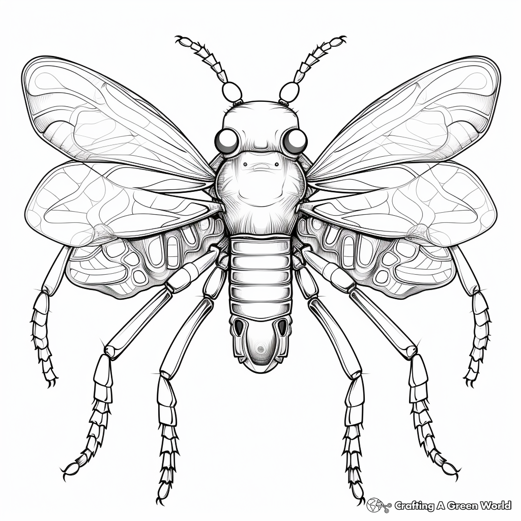 Detailed Insect Anatomy Coloring Pages for Adults 3