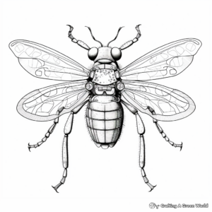 Detailed Insect Anatomy Coloring Pages for Adults 4
