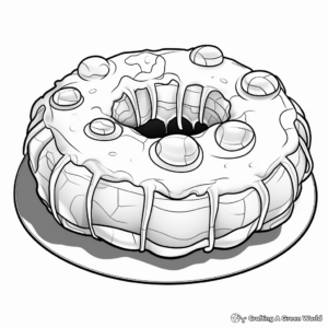 Detailed Jelly Filled Donut Coloring Pages 3