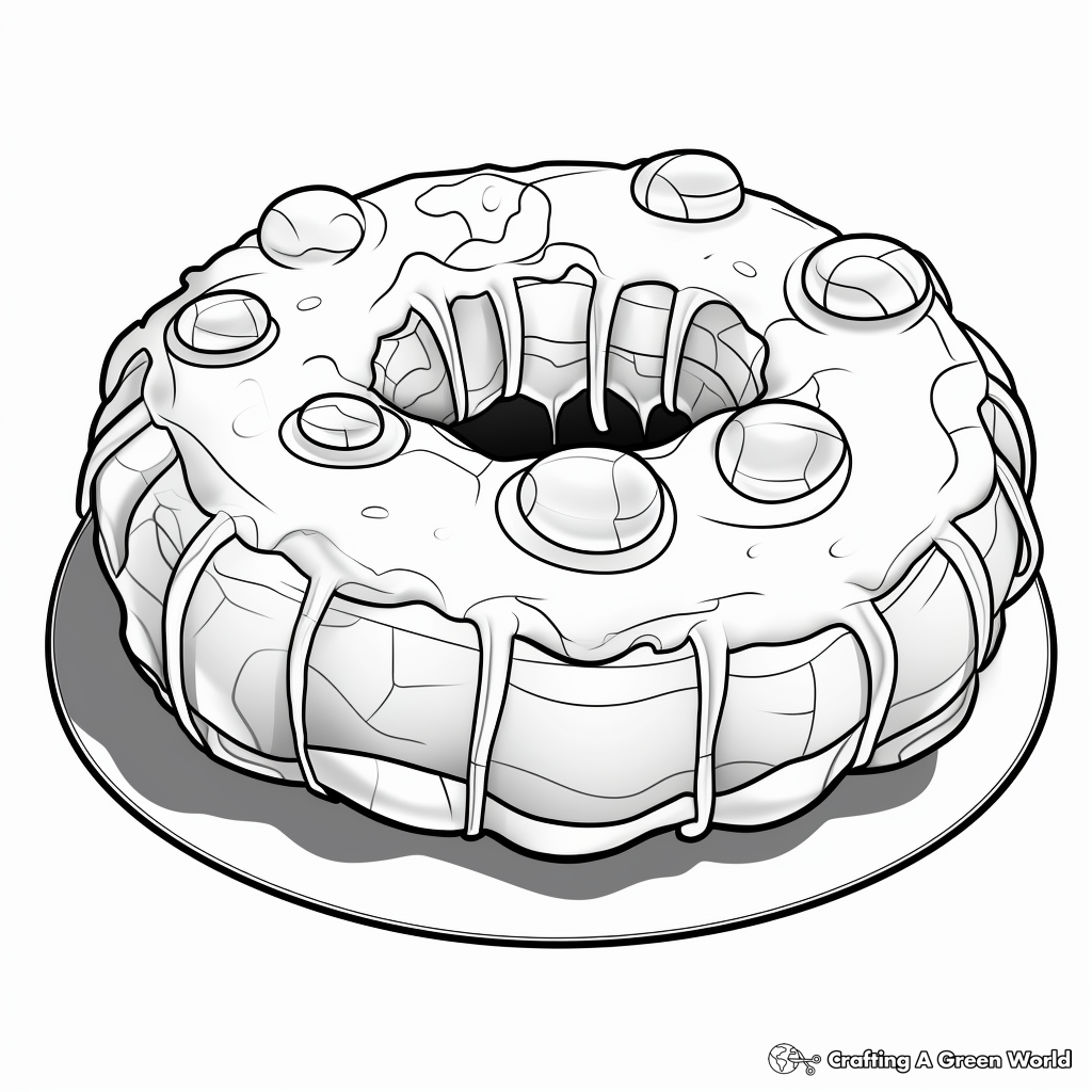 Detailed Jelly Filled Donut Coloring Pages 3