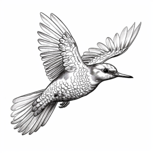 Detailed Kingfisher Wings Coloring Pages 2