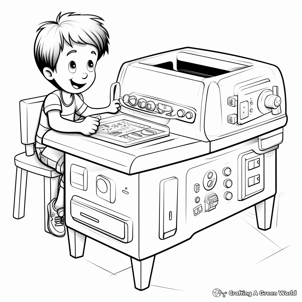Detailed Laser Printer Coloring Pages 3