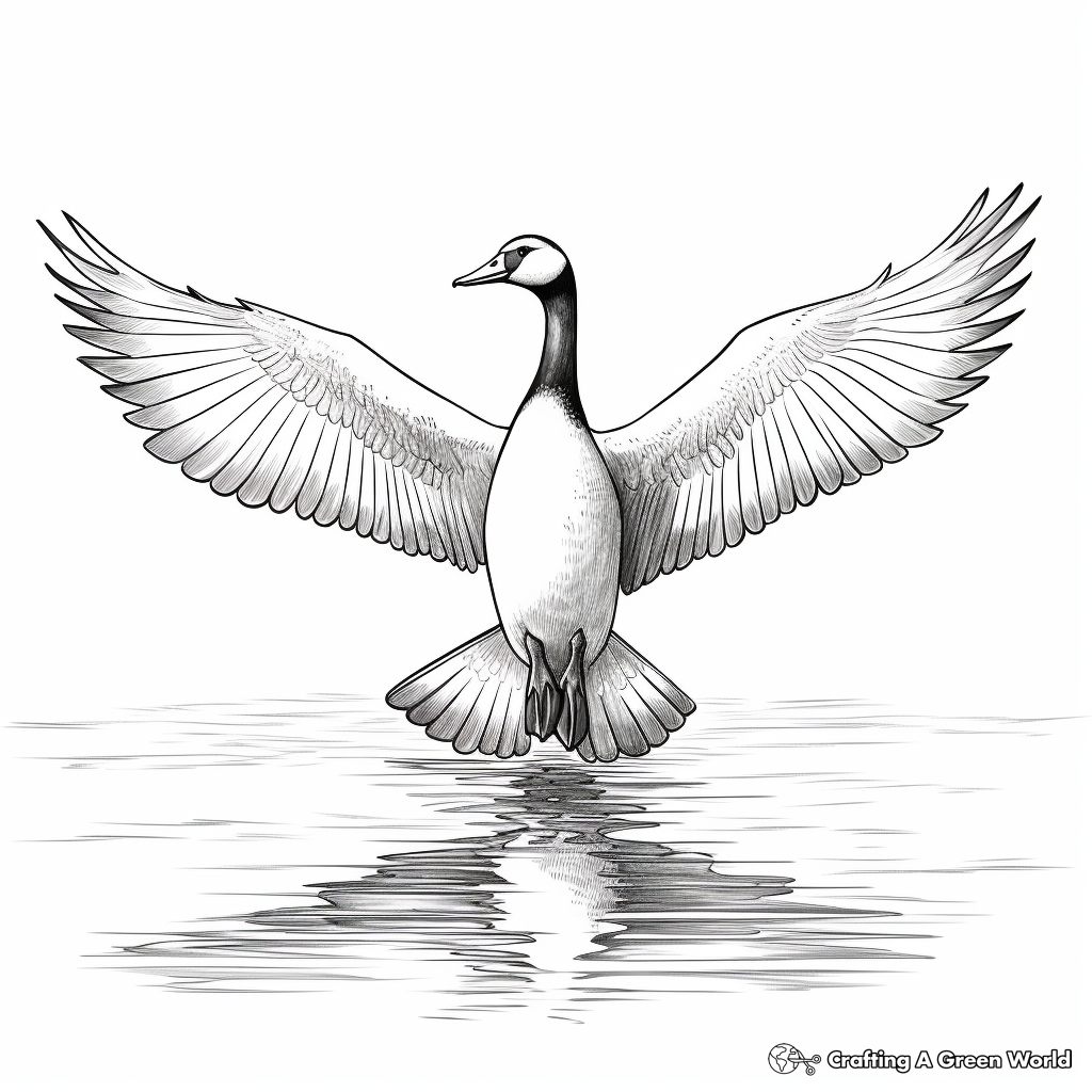 Detailed Loon Wingspan Coloring Pages 2