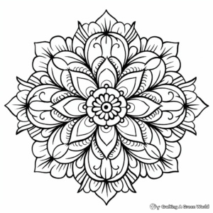 Detailed Mandala Tie Dye Coloring Pages 1